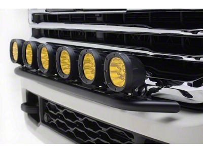 ZRoadz 4-Inch Amber LED Pod Lights with Top Bumper Mounting Brackets (19-25 RAM 2500)