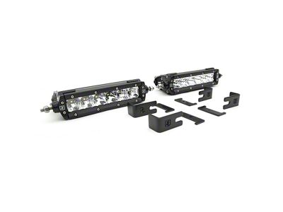 ZRoadz Two 6-Inch Straight LED Light Bars with Grille Mounting Brackets (19-21 Sierra 1500 Elevation, SLE)