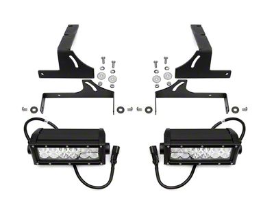 ZRoadz Two 6-Inch LED Light Bars with Rear Bumper Mounting Brackets (15-19 6.6L Duramax Sierra 2500 HD)