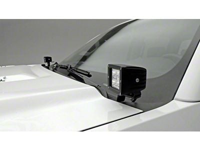 ZRoadz Two 3-Inch LED Pod Lights with Hood Hinge Mounting Brackets (20-23 Sierra 3500 HD)