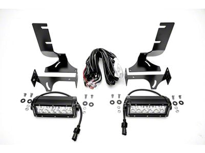 ZRoadz Two 6-Inch LED Light Bars with Rear Bumper Mounting Brackets (19-24 Silverado 1500 w/o Factory Dual Exhaust)