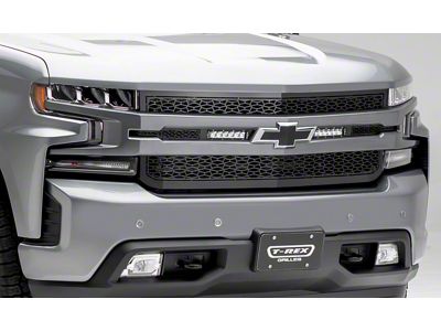 ZRoadz Upper Replacement Grille with Two 6-Inch LED Light Bars; Black (19-21 Silverado 1500, Excluding Custom, Custom Trail Boss & WT)