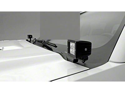 ZRoadz Four 3-Inch LED Pod Lights with Hood Hinge Mounting Brackets (15-19 Silverado 2500 HD)