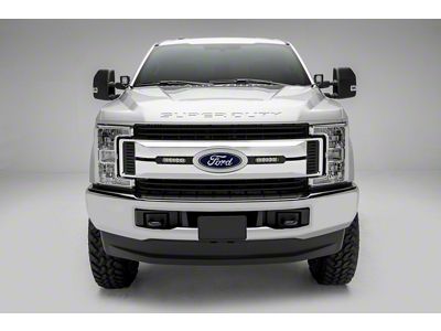 ZRoadz Two 6-Inch LED Light Bars with Upper Grille Mounting Brackets; Black (17-19 F-250 Super Duty XLT)