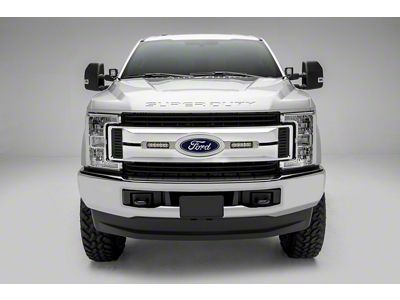 ZRoadz Two 6-Inch LED Light Bars with Upper Grille Mounting Brackets; Brushed (17-19 F-250 Super Duty XLT)