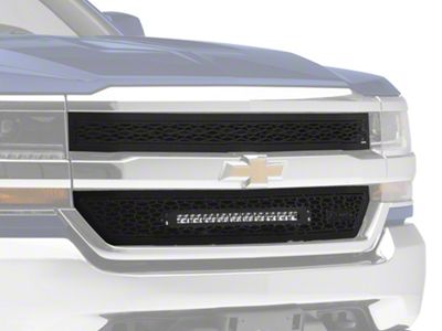 ZRoadz Upper Grille Insert with 20-Inch LED Light Bar; Black (16-18 Silverado 1500)