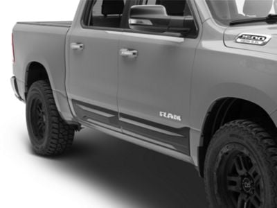 Air Design Door Rocker Panels; Satin Black (19-24 RAM 1500 Crew Cab)