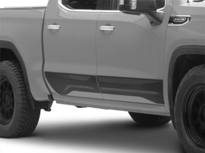 Air Design Door Rocker Panels; Satin Black (19-24 Sierra 1500 Crew Cab)