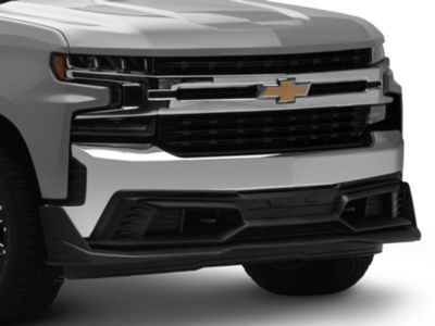 thumbnail image 2 of Front Bumper Lip Splitter Spoiler + Strut Rods – Chevy Silverado 1500 – Gross Black ABS 2 of 6