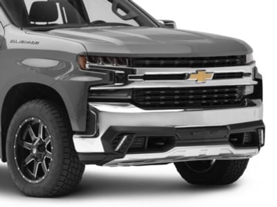 Air Design Front Bumper Guard with DRL; Satin Black (19-21 Silverado 1500)