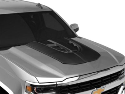 Air Design Hood Scoop; Satin Black (16-18 Silverado 1500)