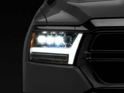 AlphaRex NOVA-Series LED Projector Headlights; Chrome Housing; Clear Lens (19-24 RAM 1500 w/ Factory Halogen Headlights)