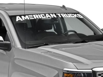 SEC10 AmericanTrucks Windshield Banner; White (07-24 Silverado 1500)