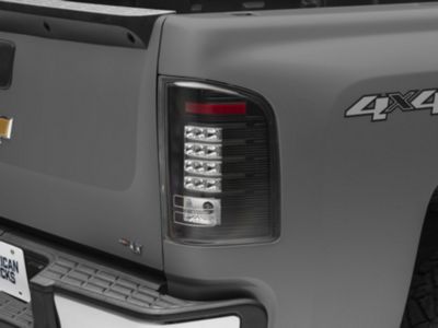 Smoke Lens LED Tail Lights For 2007-2014 Chevy Silverado 1500 2500 Black Lamps