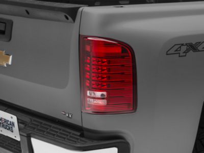 LED Tail Lights; Chrome Housing; Red Lens (07-13 Silverado 1500)