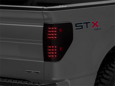 Raxiom Axial Series LED Tail Lights; Black Housing; Smoked Lens (09-14 F-150 Styleside)