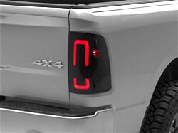 Raxiom Axial Series LED Tail Lights; Black Housing; Smoked Lens (09-18 RAM 1500 w/ Factory Halogen Tail Lights)