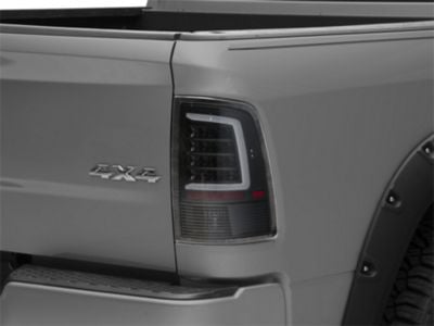 Raxiom Axial Series LED Tail Lights; Black Housing; Clear Lens (09-18 RAM 1500 w/ Factory Halogen Tail Lights)