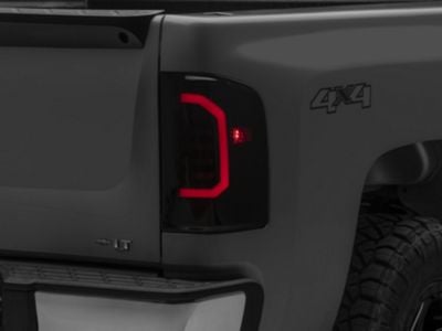 Raxiom Axial Series LED Tail Lights; Black Housing; Smoked Lens (07-13 Silverado 1500)