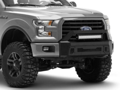 Barricade Stubby HD Front Bumper with Over-Rider Hoop and 20-Inch Dual Row LED Light Bar (15-17 F-150, Excluding Raptor)