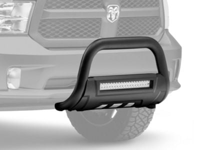 Barricade HD Bull Bar with Skid Plate and 20-Inch LED Light Bar; Black (09-18 RAM 1500, Excluding Rebel)