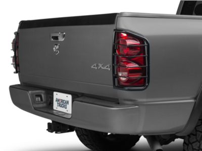RedRock Tail Light Guards; Black (02-08 RAM 1500)