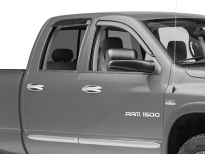 Rain Guards; Smoke (02-08 RAM 1500 Quad Cab)