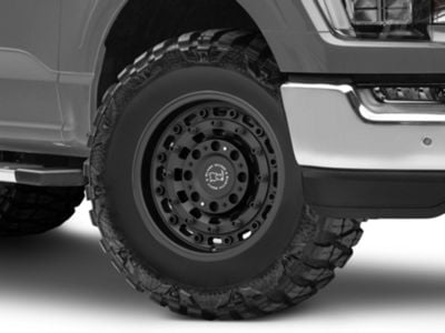 Set 4 Black Rhino Arsenal 17x9.5 8x6.5 Textured Matte Black Wheels 17