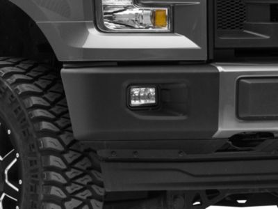 Front Bumper Side Section Cover with Fog Light Cutouts; Matte Black (15-17 F-150 XL, XLT, Lariat)