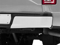 Rear Bumper Covers; Not Pre-Drilled for Backup Sensors; Gloss White (15-20 F-150, Excluding Raptor)