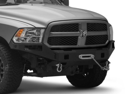 Chassis Unlimited Octane Series Winch Front Bumper; Not Pre-Drilled for Front Parking Sensors; Black Textured (13-18 RAM 1500, Excluding Rebel)
