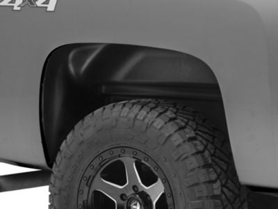 Rear Wheel Well Guards; Black (07-13 Silverado 1500)