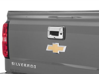 Putco Tailgate Handle Cover; Chrome (14-18 Silverado 1500 w/ Keyhole, w/ Camera Opening)