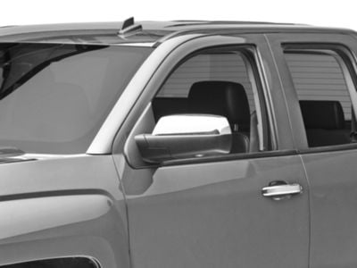 RedRock Top Half Standard Mirror Covers; Chrome (14-18 Silverado 1500)