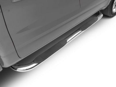 Barricade 4-Inch Oval Bent End Side Step Bars; Stainless Steel (19-24 RAM 1500 Crew Cab)