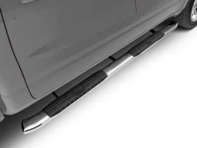 Barricade Pinnacle 4-Inch Oval Bent End Side Step Bars; Stainless Steel (19-24 RAM 1500 Crew Cab)