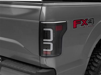 Raxiom G3 LED Tail Lights; Black Housing; Clear Lens (15-17 F-150 w/ Factory Halogen Non-BLIS Tail Lights)