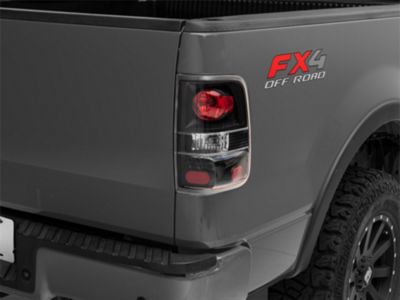 Raxiom Euro Style Tail Lights; Black Housing; Red/Clear Lens (04-08 F-150 Styleside)