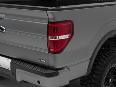 Raxiom G2 LED Tail Lights; Chrome Housing; Red/Clear Lens (09-14 F-150 Styleside)