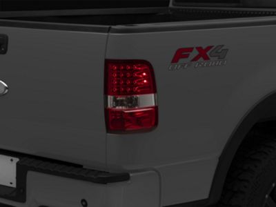 Raxiom LED Tail Lights; Chrome Housing; Red/Clear Lens (04-08 F-150 Styleside)