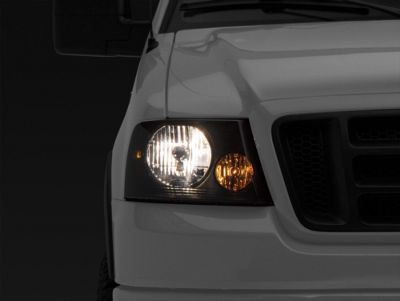 Amber Crystal Headlights; Black Housing; Smoked Lens (04-08 F-150)