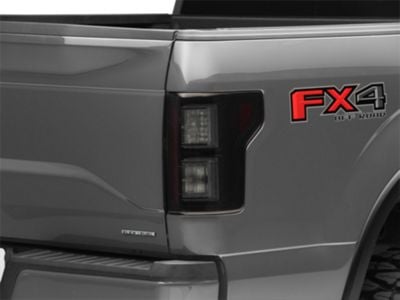 Light Bar LED Tail Lights; Black Housing; Smoked Lens (15-17 F-150 w/ Factory Halogen Non-BLIS Tail Lights)