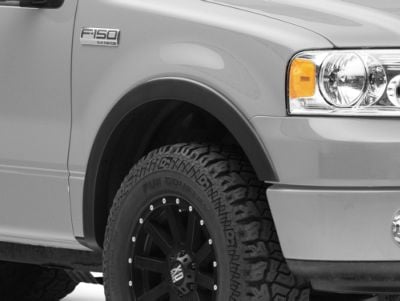 Factory Style Fender Flares; Front and Rear; Smooth Black (04-08 F-150 Styleside with Factory Fender Flares)