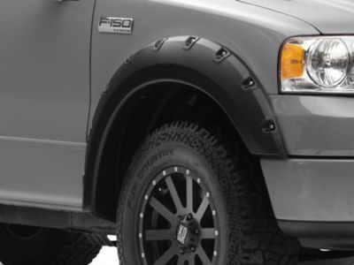 Pocket Style Fender Flares; Front and Rear; Matte Black (04-08 F-150 Styleside)
