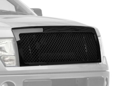 Mesh Upper Replacement Grille; Gloss Black (09-14 F-150, Excluding Raptor)