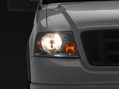 Factory Style Headlights with Amber Corner Lights; Chrome Housing; Clear Lens (04-08 F-150)