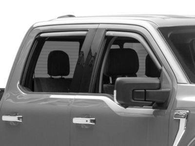 In-Channel Ventvisor Window Deflectors; Front and Rear; Dark Smoke (15-24 F-150 SuperCrew)