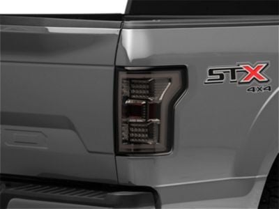 LED Tail Lights; Chrome Housing; Smoked Lens (18-20 F-150 w/ Factory Halogen Non-BLIS Tail Lights)