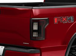 Raxiom LED Tail Lights with Sequential Turn Signals; Black Housing; Smoked Lens (15-17 F-150 w/ Factory Halogen Non-BLIS Tail Lights)