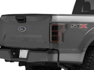 Raxiom Axial Series LED Tail Lights with Sequential Turn Signals; Black Housing; Clear Lens (18-20 F-150 w/ Factory Halogen Non-BLIS Tail Lights)